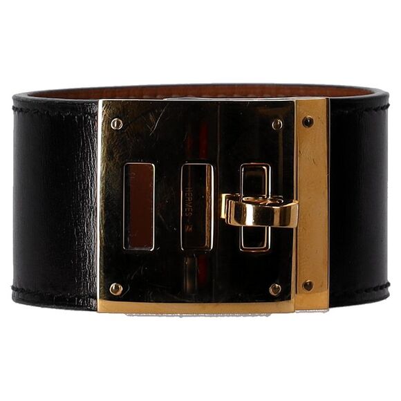 Hermès Kelly Dog Bracelet in Black Leather - Picture 1 of 7